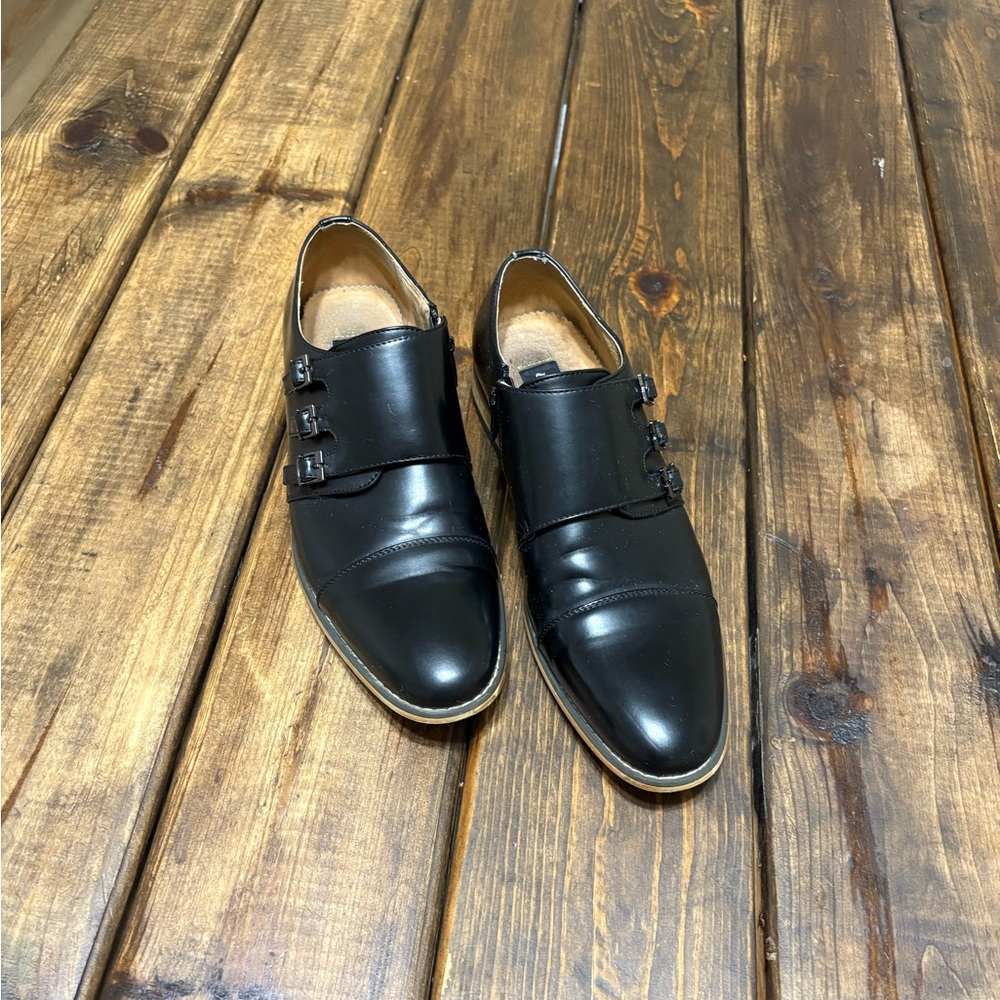 UV Signature Black Leather Men's Dress Shoes